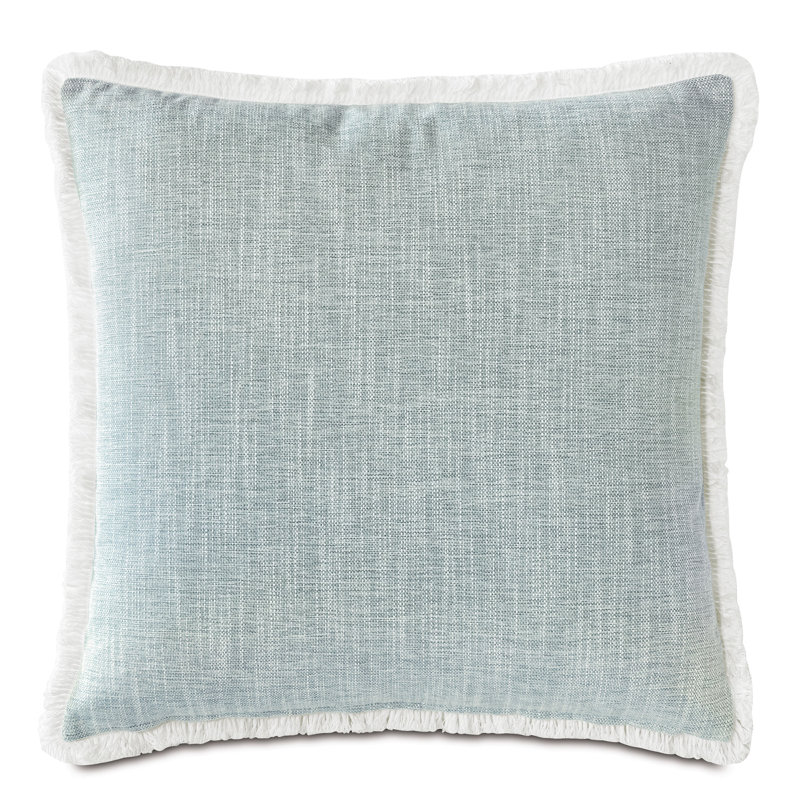 Eastern Accents Amberlynn Loop Trim Decorative Square Linen Pillow